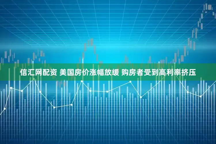 信汇网配资 美国房价涨幅放缓 购房者受到高利率挤压